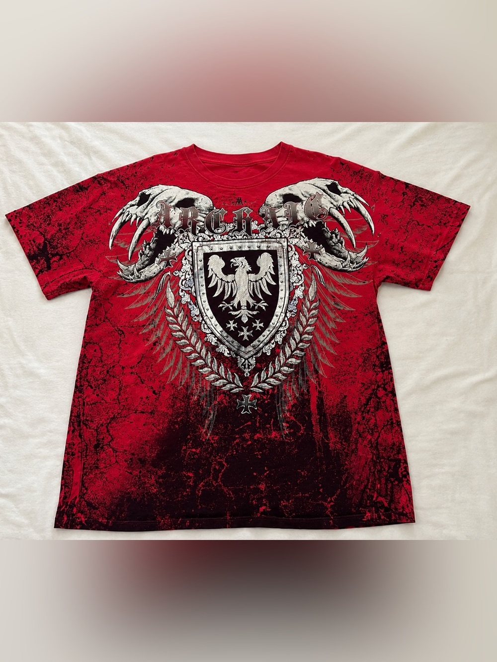 ⋆𐙚₊˚ ARCHAIC Red Crest Graphic Tee ˚₊𐙚⋆